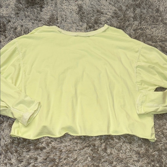 FP Movement by Free People Pale Yellow Cropped Long-Sleeve Tee - Picture 4 of 4